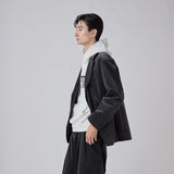 ¥【予約商品|10月中旬お届け】Embroidered Corduroy Jacket「marina-moji003」 Charcoalmarina