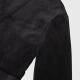 ¥【予約商品|10月中旬お届け】Embroidered Corduroy Jacket「marina-moji003」 Charcoalmarina
