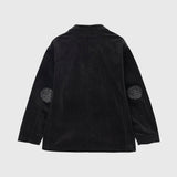 ¥【予約商品|10月中旬お届け】Embroidered Corduroy Jacket「marina-moji003」 Charcoalmarina