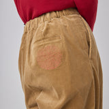 ¥【予約商品|10月中旬お届け】Embroidered Corduroy Pants「marina-moji003」 Beigemarina