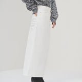 デニムスカート(ホワイト)「heart-mm2024」