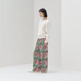 【予約商品|3月中旬お届け】サテンパンツ「キクの花」