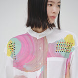 バンドカラーシャツ「タイトル不明」