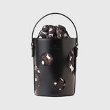 CUTTING LEATHER BUCKET BAG「(無題)(丸)」Sanae Sasaki