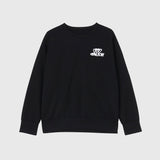 【HEART】 Embroidered Smooth Pullover Black
