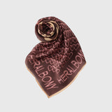 【HEART】Easy Care Scarf Brown