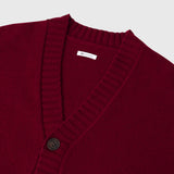 【HEART】 Bicolor Knit Cardigan Bordeaux
