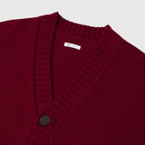 【HEART】 Bicolor Knit Cardigan BordeauxHERALBONY
