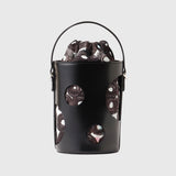 CUTTING LEATHER BUCKET BAG「(無題)(丸)」Sanae Sasaki