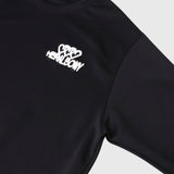 【HEART】 Embroidered Smooth Pullover Black