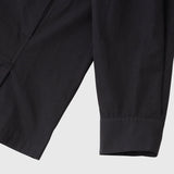 Textured Embroidered Band Collar Shirt「楽譜(No.2)」 Black