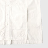 Textured Embroidered Band Collar Shirt「楽譜(No.2)」 White