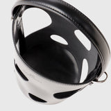 CUTTING LEATHER BUCKET BAG「(無題)(丸)」Sanae Sasaki