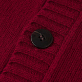 【HEART】 Bicolor Knit Cardigan BordeauxHERALBONY