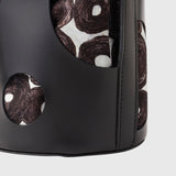 CUTTING LEATHER BUCKET BAG「(無題)(丸)」Sanae Sasaki