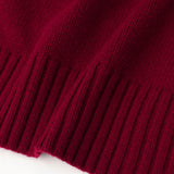 【HEART】 Bicolor Knit Cardigan BordeauxHERALBONY