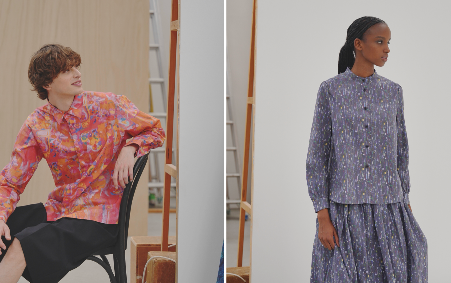 現行品 HERALBONY ヘラルボニー シフォンブラウス「タイトル不明」 シフォンブラウス「タイトル不明」 – HERALBONY