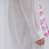 レギュラーカラーシャツ「red gradation brush1-mm2025」