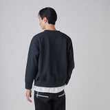 【HEART】 Embroidered Smooth Pullover Black