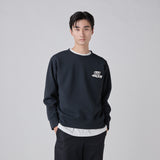 【HEART】 Embroidered Smooth Pullover Black