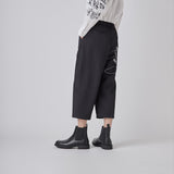 Hand-Screen Printed Tapered Pants「楽譜 spiritoso」
