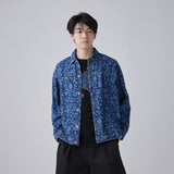 【予約商品|9月上旬お届け】kaedeデニムブルゾン「かえでのチョキチョキ」BLUE