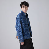 【予約商品|9月上旬お届け】kaedeデニムブルゾン「かえでのチョキチョキ」BLUE