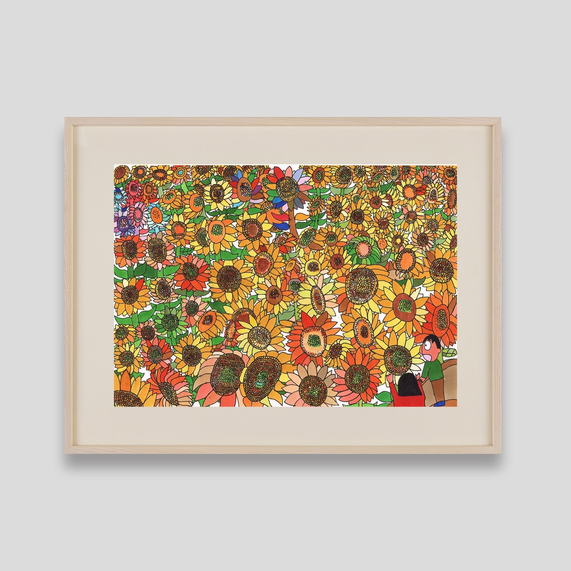 バリ島画家ダナ作 80×50×3cm ひまわり db28c918cd85fadde69556b8be194e