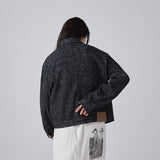 【予約商品|9月上旬お届け】kaedeデニムブルゾン「かえでのチョキチョキ」BLACK