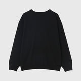 Tricot brodé cœur « Titre inconnu » noir