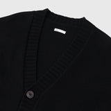 【HEART】 Bicolor Knit Cardigan Black