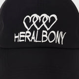 【HEART】Embroidered Logo Cap Black