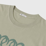 【HEART】Logo T-Shirt Horizontal Triple Heart Green