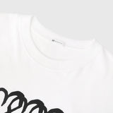 【HEART】Logo T-Shirt Horizontal Triple Heart White