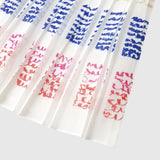 Jupe longue plissée « gold brush1-mm2025・blue calligraphy1-mm2025・red calligraphy1-mm2025 »