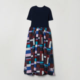 ¥【予約商品|4月中旬お届け】ニットコンビワンピース「壁:語りかけてくる色」Kaoru Iga