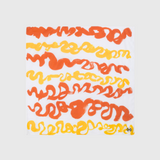 シルク混バンダナ「orange and yellow brush-mm2025」