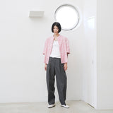 ¥【予約商品|6月中旬お届け】ノーカラーシャツ「りんご」Yukio Watanabe