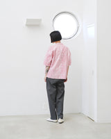 ¥【予約商品|6月中旬お届け】ノーカラーシャツ「りんご」Yukio Watanabe