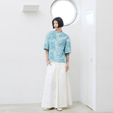 ¥【予約商品|6月中旬お届け】ノーカラーシャツ「クリスマスツリーショップ」SATO