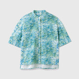 ¥【予約商品|6月中旬お届け】ノーカラーシャツ「クリスマスツリーショップ」SATO