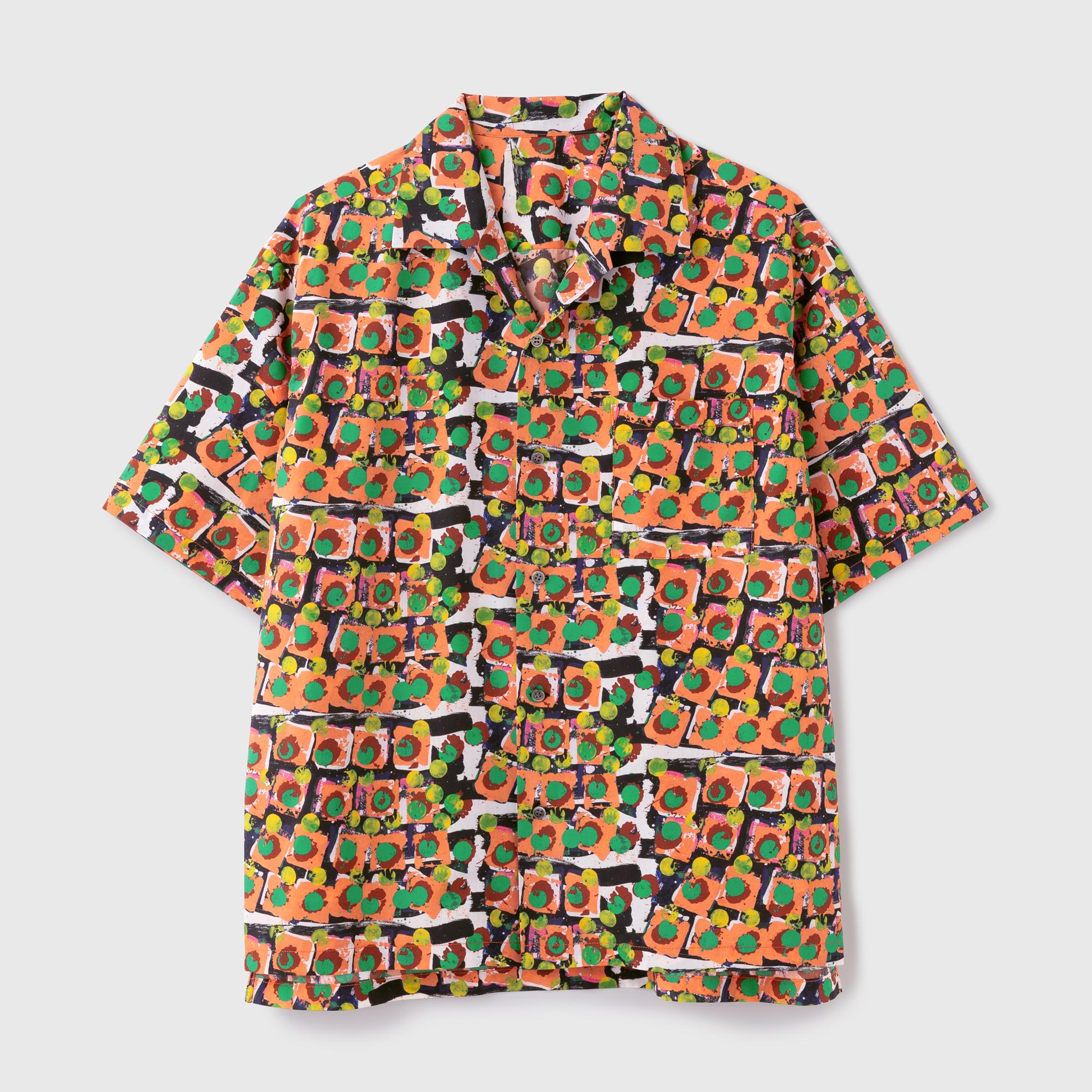 新品ヘラルボニー　オープンカラーシャツ　新品未使用　free オープンカラーシャツ「（無題）（丸）」 – HERALBONY