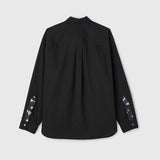 ¥【予約商品|7月末お届け】デザインシャツ(フライフロント)「(無題)(丸)」 ブラックSanae Sasaki