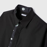 ¥【予約商品|7月末お届け】デザインシャツ(フライフロント)「(無題)(丸)」 ブラックSanae Sasaki