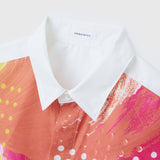 ¥【予約商品|8月末〜9月上旬お届け】アートパネル半袖シャツ「タイトル不明 Red」Shigaku Mizukami