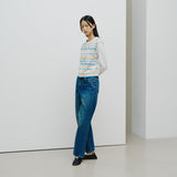 ¥【予約商品|8月末〜9月上旬お届け】コットンカーディガン「colorful brush1 - mm2025」marina