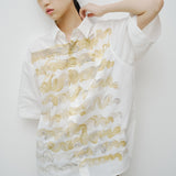 ¥【予約商品|8月末〜9月上旬お届け】アートパネル半袖シャツ「kin - mm2024」marina