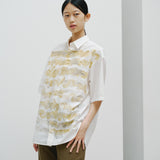 ¥【予約商品|8月末〜9月上旬お届け】アートパネル半袖シャツ「kin - mm2024」marina