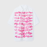 ¥【予約商品|8月末〜9月上旬お届け】アートパネル半袖シャツ「pink - mm2024」marina