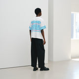 ¥【予約商品|8月末〜9月上旬お届け】アートボーダーTシャツ「blue brush - mm2025」marina